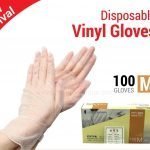 Vinyl gloves powder free XL, large medium and small