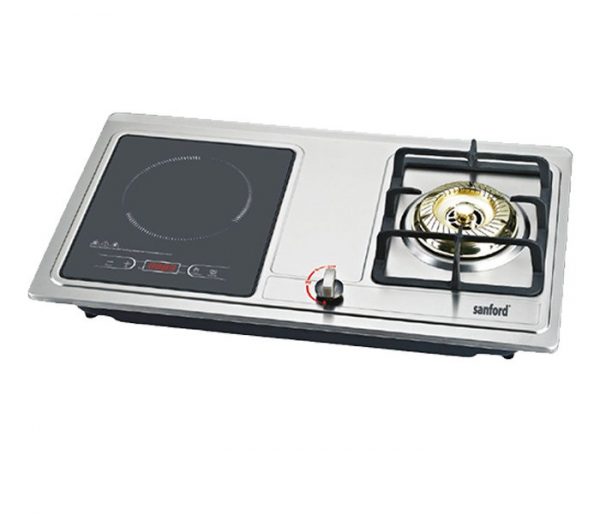 Sanford 2000 Watts Induction Cooker with 3500 Watts Gas Stove – Silver SF5154ICGS BS