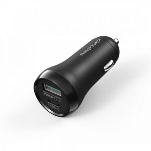 RavPower RP-PC091 36W Car Charger with PD Port & Type-C Port (Black)